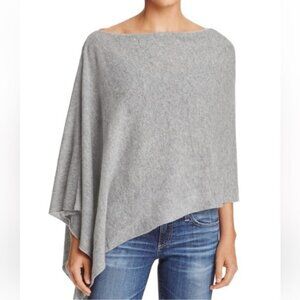 In2 By INCASHMERE 100% Cashmere Topper Poncho Gray